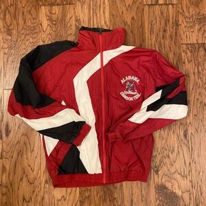 Genuine Stuff Alabama Crimson Tide Windbreaker Mens Small Red Vintage Colorblock